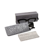 okkia okkia occhiale da lettura mod claudia premontato gatto soft touch spring nero diottrie 2 50 ean 8055773192942