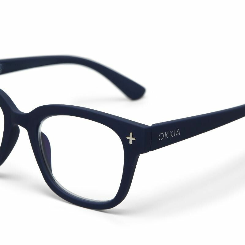 okkia okkia occhiale da lettura mod giovanni premontato soft touch spring anti luce blu magframe midnight diottrie 2 50 ean 8056211370748