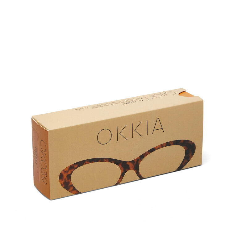 okkia okkia occhiale da lettura mod lina cat eye classic havana diottrie 2 50