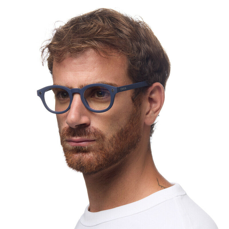 okkia okkia occhiale da lettura mod nashville premontato soft touch spring anti luce blu midnight diottrie 3 00 ean 8056211375125