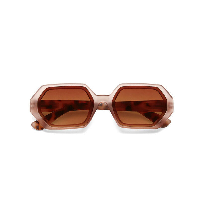 okkia okkia occhiale da sole premontato esagonale mod andrea soft touch pink havana lenti brown gradiant ean 8055773193789