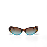 okkia okkia occhiale da sole premontato mod lina cat eye soft touch havana blue lenti brown ean 8058093548413