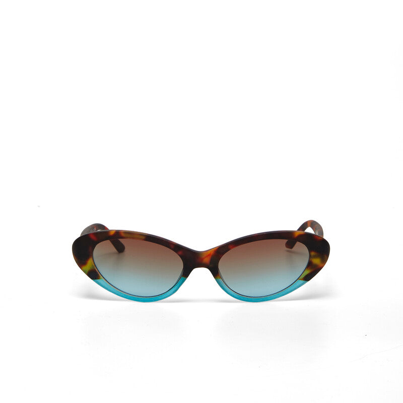 okkia okkia occhiale da sole premontato mod lina cat eye soft touch havana blue lenti brown ean 8058093548413