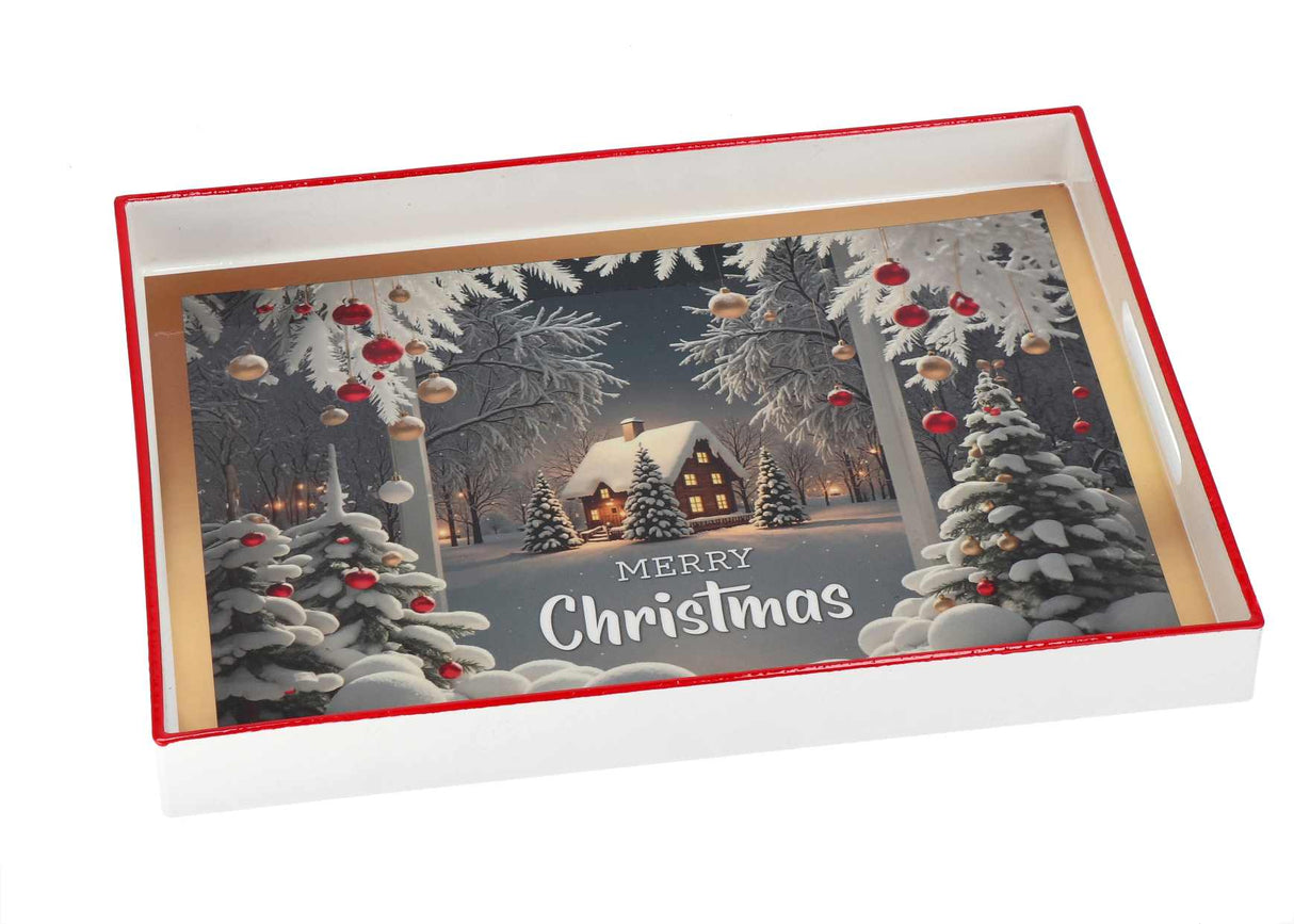 regalo italiano regalo italiano vassoio rettangolare natale plastica 40 x 30 cm h 5 cm ass multicolor 1 pz ean 8057586115149