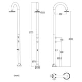 immagine-4-sined-luna-alu-grigia-lcd-doccia-in-alluminio-doppio-attacco-dacqua-con-soffione-iswitch-lcd-grigio-ean-8025431152847