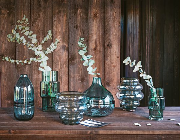 tognana tognana vaso bombato h 25 cm design bodrum azzurro ean 8056444262605