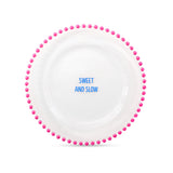 wd lifestyle wd lifestyle set 2 piattini d 195 cm in vetro decorazione moments of peace e sweet and slow rosa blu ean 8055035685021
