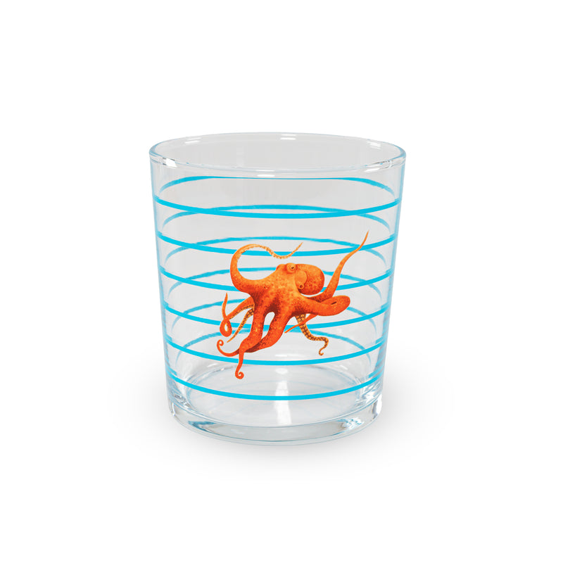 wd lifestyle wd lifestyle set 4 bicchieri in vetro 300 ml decoro mare con righe azzurre ean 8055035685304