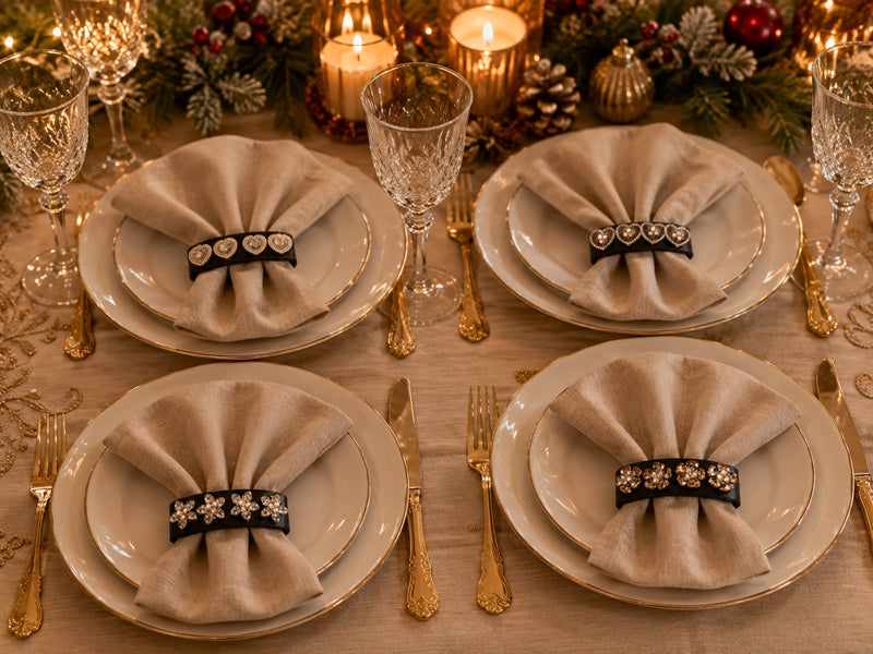 ad trend ad trend set 4 portatovaglioli di natale in metallo 1 cf ean 8057586230859