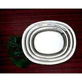 alessi alessi piatto da portata in acciaio lucido 29 x 36 cm vassoio elegante per servizio tavola ean 8003299862658