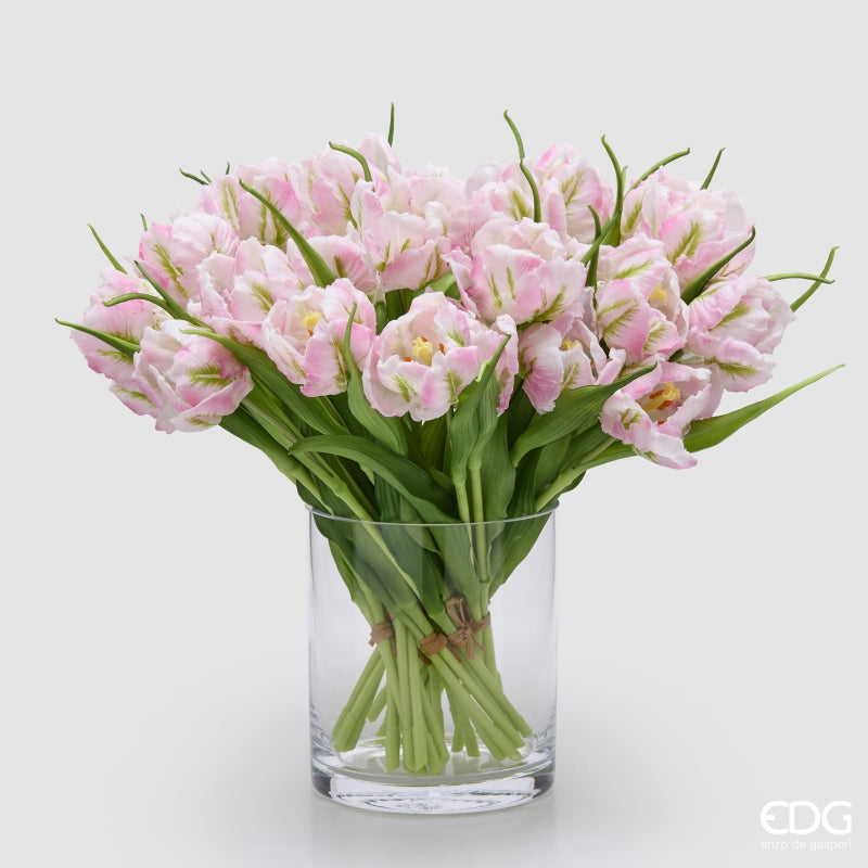 edg enzo de gasperi edg enzo de gasperi bouquete tulipano parrot x3 h 40 cm con bocciolo lilac ean 8059824612700