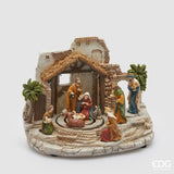 edg enzo de gasperi edg enzo de gasperi diorama presepe di natale h 22 cm l 29 cm l 16 cm musica movimento e led multicolor ean 8059824597335