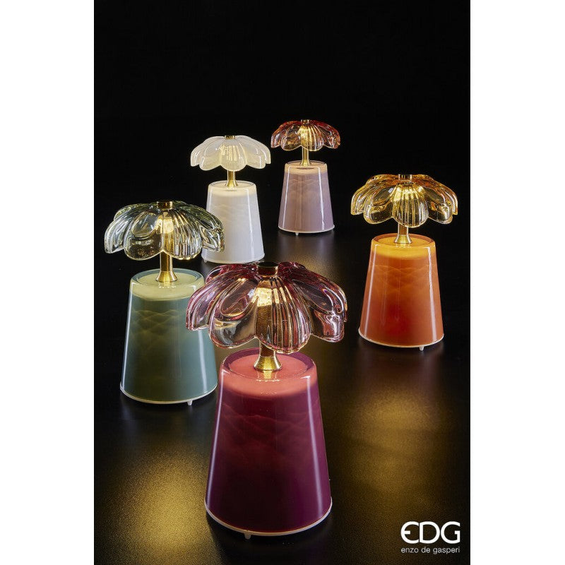 edg enzo de gasperi edg enzo de gasperi lampada da tavolo lily h 1750 cm d 11 cm ip20 pink scatola regalo ean 8059824607843