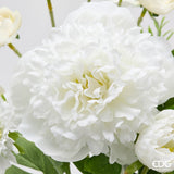 edg enzo de gasperi edg enzo de gasperi peonia bouquet mix cespuglio artificiale h 60 cm avorio ean 8059824615558