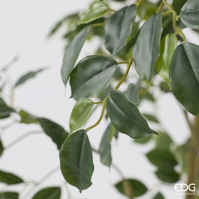 edg enzo de gasperi edg enzo de gasperi pianta artificiale ficus beniamino vogue con vaso h210 cm pianta decorativa realistica design moderno ean 8059824655059