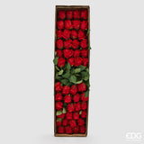 edg enzo de gasperi edg enzo de gasperi rosa velvet ramo con foglie h 60 cm pianta artificiale colore rosso ean 8059824327574