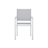 moia greenwood moia greenwood sedia poltrona zara in alluminio bianco e textilene grigio sedia outdoor con braccioli impilabile ean 8013054834929