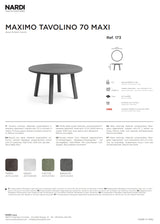 nardi nardi maximo tavolino 70 rotondo maxi gesso ean 8010352173293