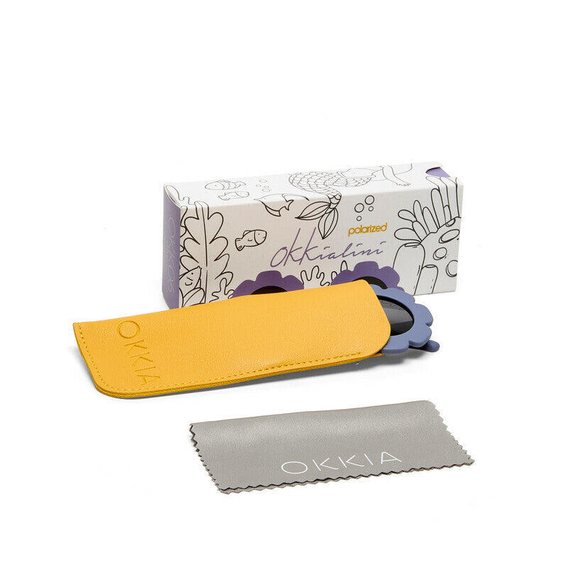 okkia okkia occhiale baby da sole premontato fiore colore viola 6 10 anni ean 8056211375910