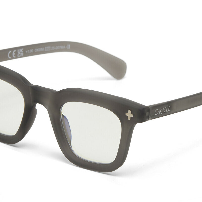 okkia okkia occhiale da lettura mod firenze premontato soft touch translucent smoke diottrie 3 00 ean 8056211374876
