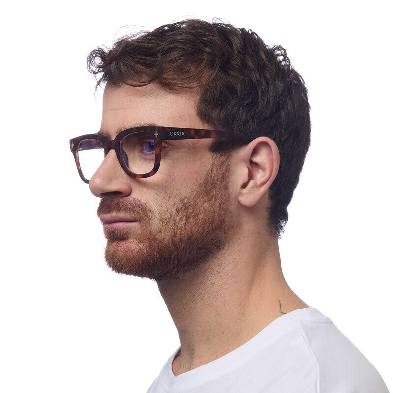 okkia okkia occhiale da lettura mod giovanni premontato soft touch spring anti luce blu magframe havana diottrie 3 00 ean 8056211370809