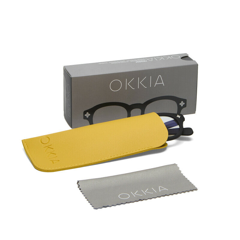 okkia okkia occhiale da lettura mod nashville premontato soft touch spring anti luce blu nero diottrie 1 00 ean 8056211374937