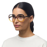 okkia okkia occhiale da lettura mod verona premontato butterfly soft touch spring anti luce blu havana giallo diottrie 3 00 ean 8056211374494