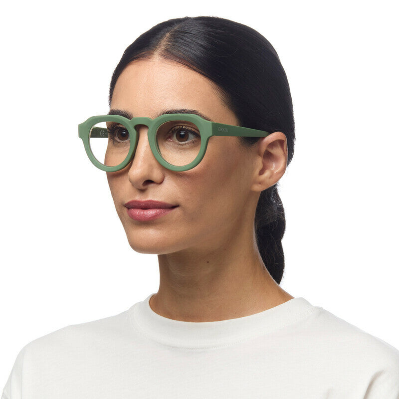 okkia okkia occhiale da lettura mod zeno soft touch anti luce blu verde diottrie 2 00 ean 8056211370946