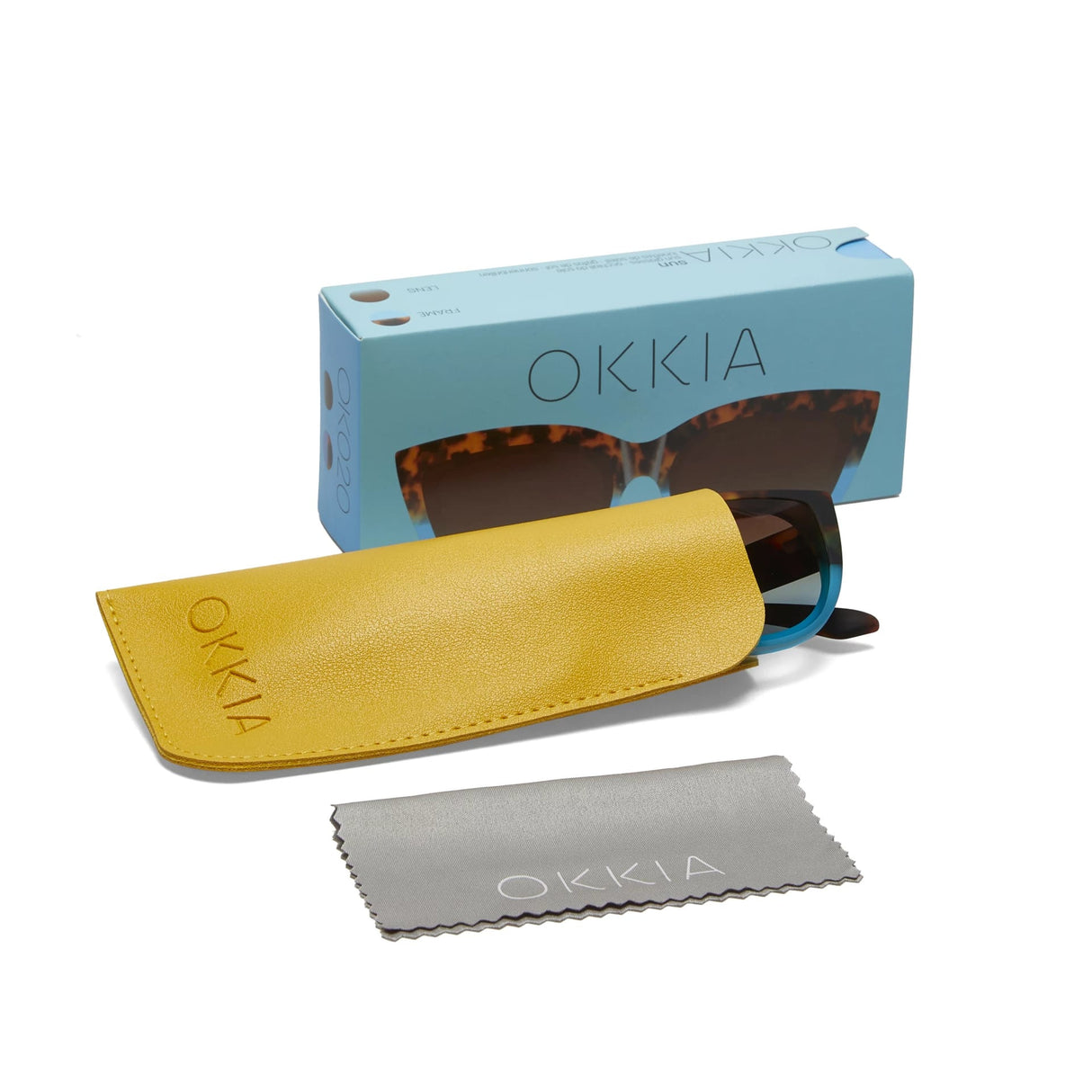 okkia okkia occhiale da sole premontato gatto lite mod silvia havana blue ean 8052862288951