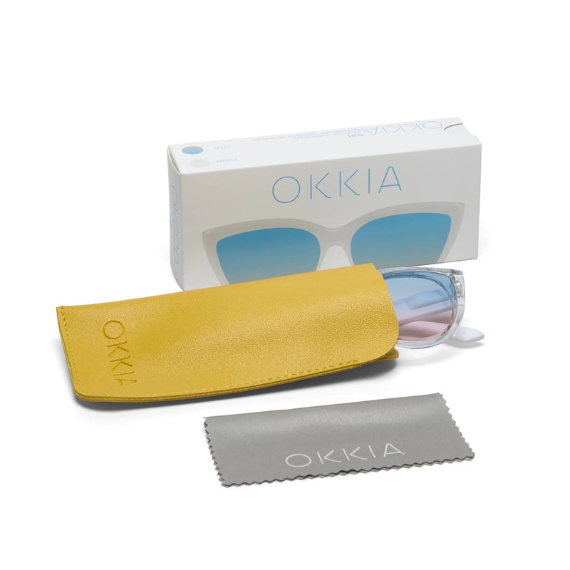 okkia okkia occhiale da sole premontato gatto lite mod silvia trasparent light pink ean 8056211370472