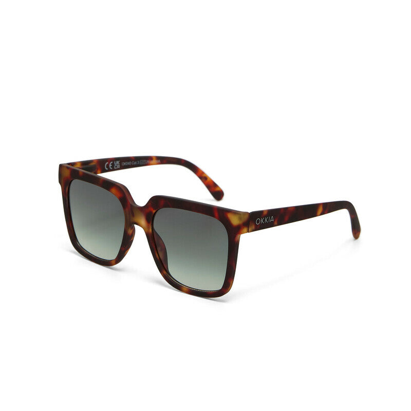 okkia okkia occhiale da sole premontato mod roma soft touch havana lenti verde ean 8056211375163