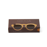 okkia okkia occhiale da sole premontato mod zeno yellow with 3 points havana ean 8055773197237