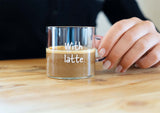 wd lifestyle wd lifestyle set 6 tazze da caffe vetro borosilicato cc 100 ml manico ad anello multicolor e scritta ean 8053300571499