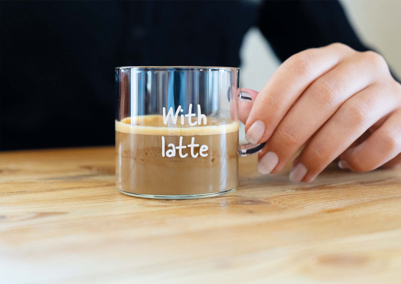 wd lifestyle wd lifestyle set 6 tazze da caffe vetro borosilicato cc 100 ml manico ad anello multicolor e scritta ean 8053300571499