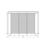 bizzotto bizzotto frangisole laterale per pergola ocean h 238 cm l 93 cm bianco ean 8051836466920