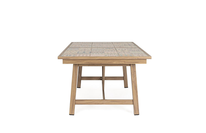 bizzotto bizzotto tavolo allungabile rettangolare kalimera 212 285 x 106 cm con mattonelle colore desert ean 8051836788886
