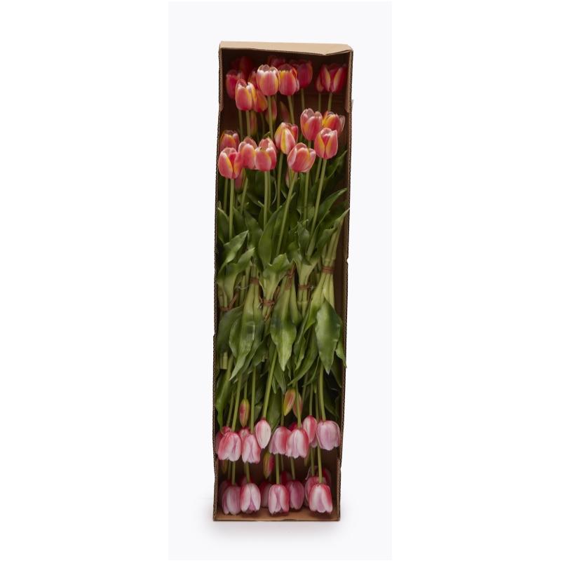 edg enzo de gasperi edg enzo de gasperi bouquet di 5 tulipani chiusi gomma olis ass h 40 cm rosa chiaro o scuro 1 pz ean 8059824081834