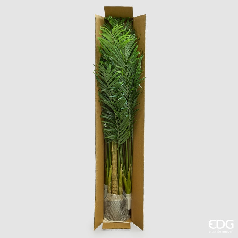 edg enzo de gasperi edg enzo de gasperi palma areca vogue con vaso pianta artificiale h 250 cm verde ean 8059824607386
