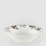 edg enzo de gasperi edg enzo de gasperi servizio piatti pino innevato di natale 24 pz ceramica verde mix piano fondo dessert e ciotole ean 8059824668097