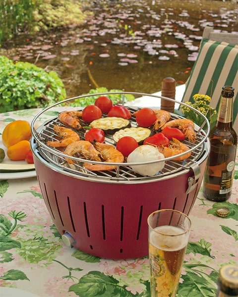 lotusgrill lotusgrill barbecue portatile 43 5 x 43 5 x 25 7 cm per esterno viola ean 4260023010912