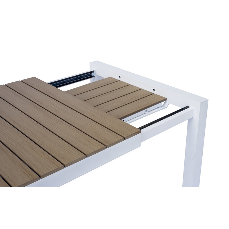 moia greenwood moia greenwood tavolo maiorca allungabile 160210x95 cm alluminio bianco con piano resin wood tavolo outdoor design moderno ean 8013054838019