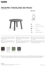 nardi nardi maximo tavolino 60 rotondo maxi gesso ean 8010352172296