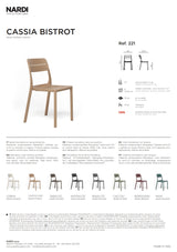 nardi nardi sedia cassia bistrot colore borgogna ean 8010352221383