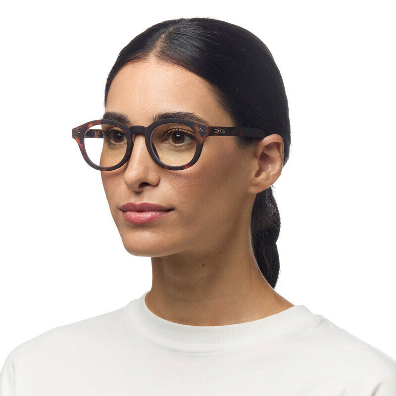 okkia okkia occhiale da lettura mod nashville premontato soft touch spring anti luce blu havana diottrie 1 00 ean 8056211374982