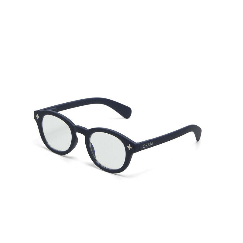 okkia okkia occhiale da lettura mod nashville premontato soft touch spring anti luce blu midnight diottrie 3 00 ean 8056211375125