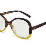 okkia okkia occhiale da lettura mod verona premontato butterfly soft touch spring anti luce blu havana giallo diottrie 3 00 ean 8056211374494