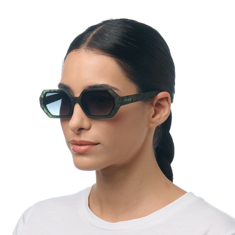 okkia okkia occhiale da sole premontato esagonale mod andrea kale havana ean 8056211375606