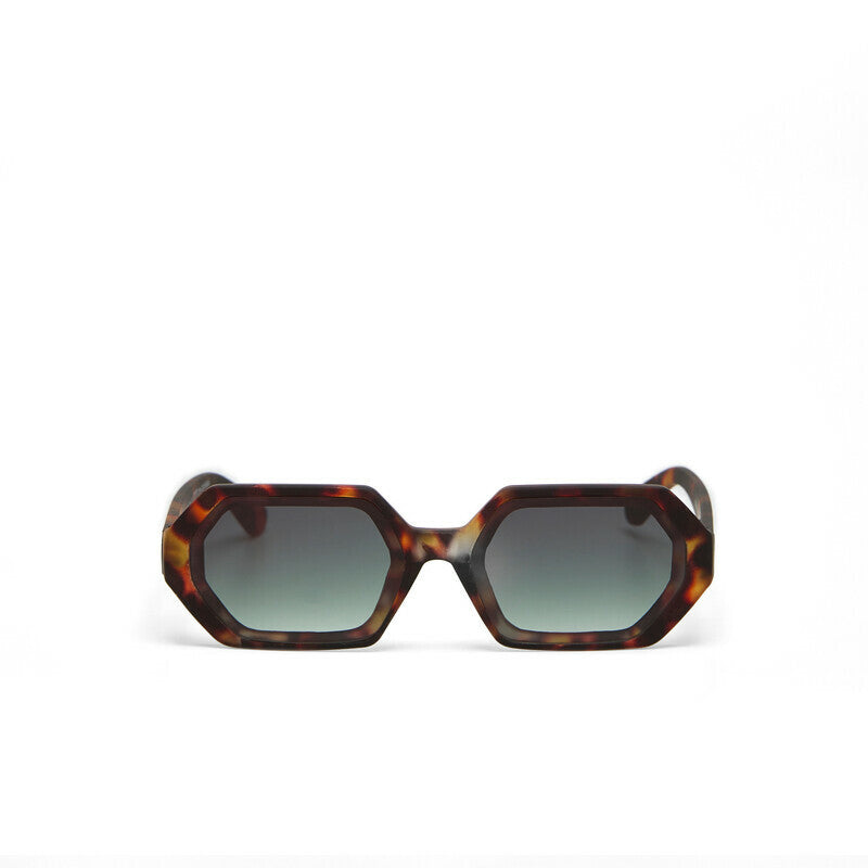 okkia okkia occhiale da sole premontato esagonale mod andrea soft touch havana lenti verde ean 8056211375583