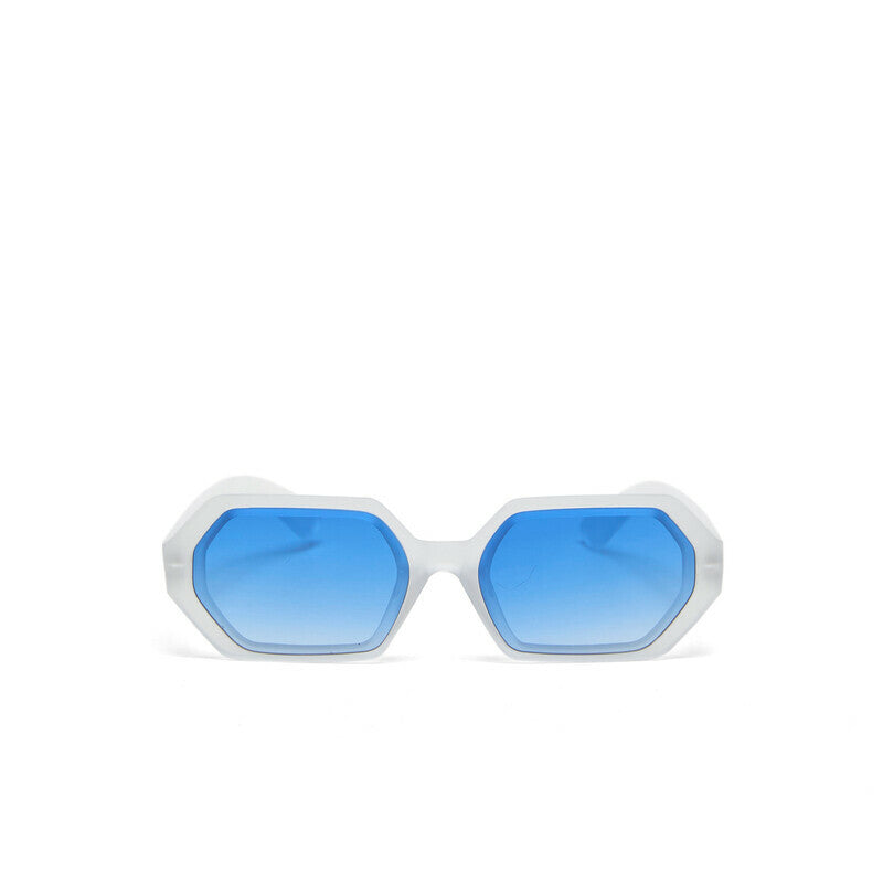okkia okkia occhiale da sole premontato esagonale mod andrea soft touch translucent clear lenti dark blue ean 8056211375590