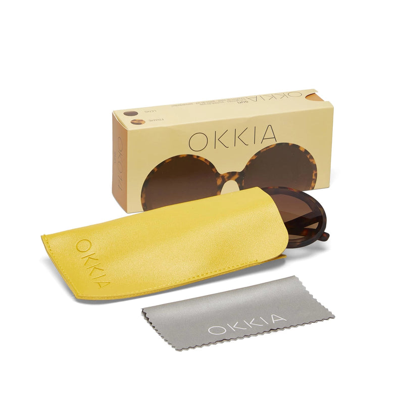 okkia okkia occhiale da sole premontato mod monica round classic havana ean 8055773197985